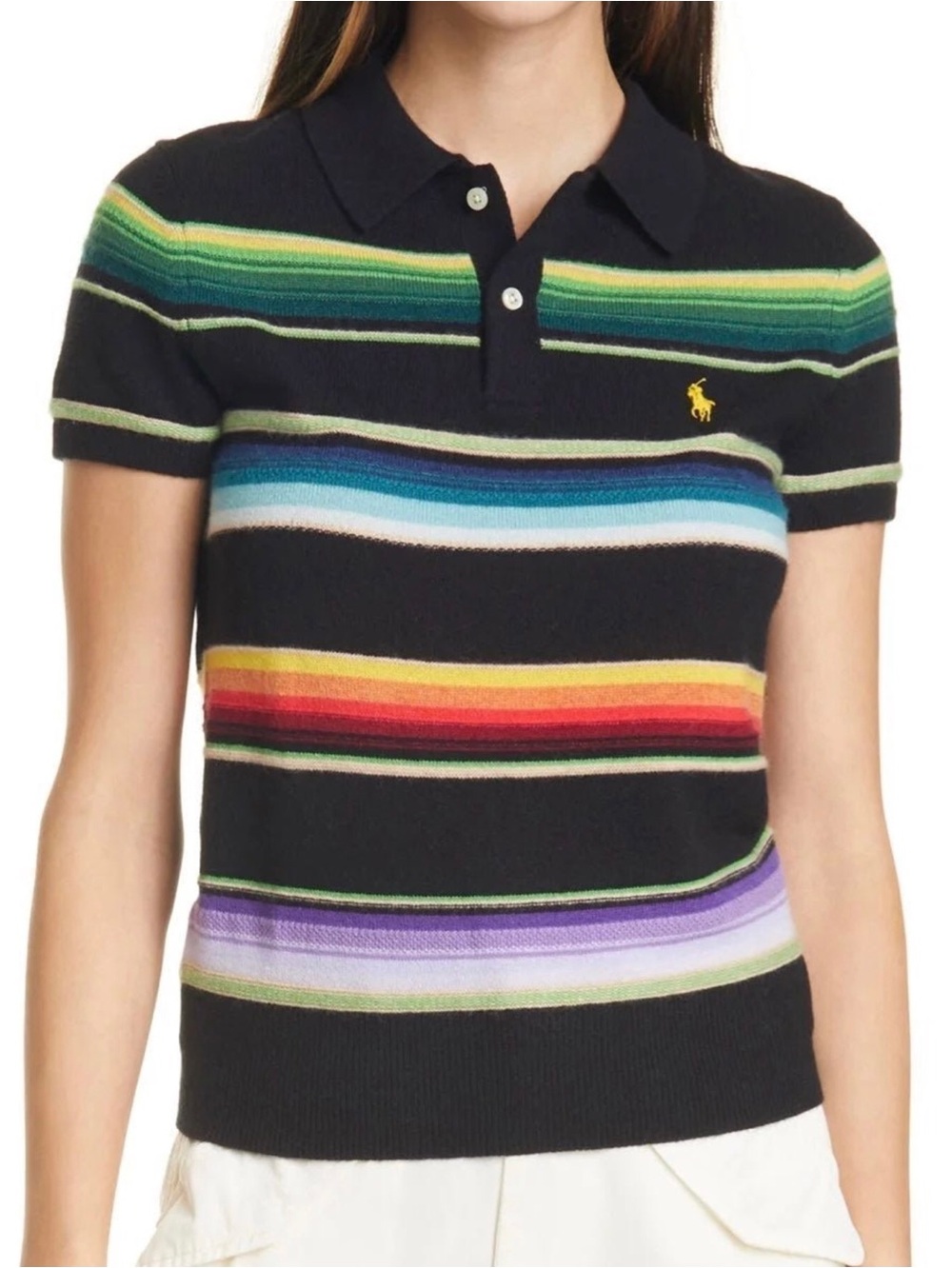 Polo Ralph Lauren Women Cashmere Blouse Shirt Polo New